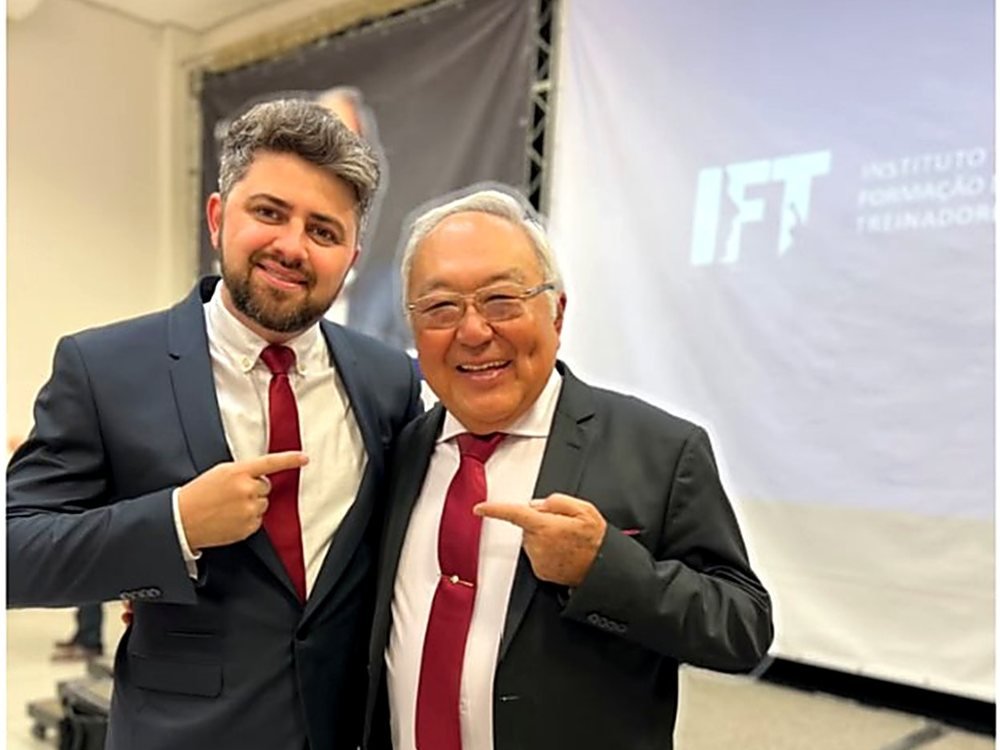 Jean Milano com Massaru Ogata, Head Trainer do IFT